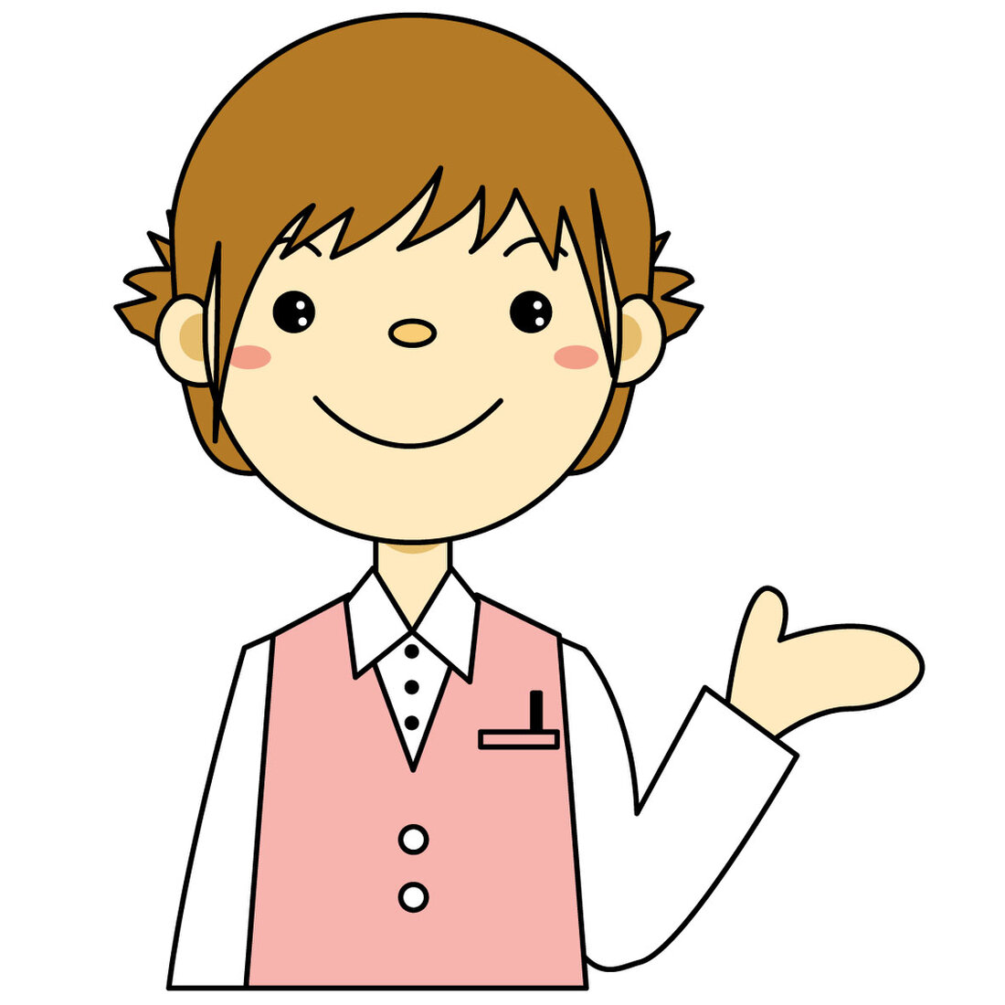 受付カウンターで応対するスタッフ