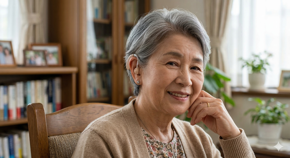 補聴器の相談をする高齢の患者