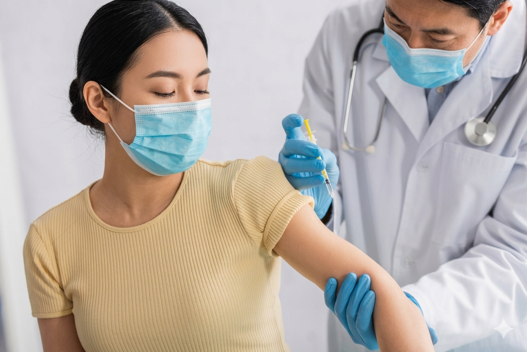 予防接種を受ける患者