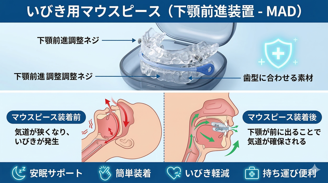 睡眠時無呼吸用のマウスピースのイメージ写真