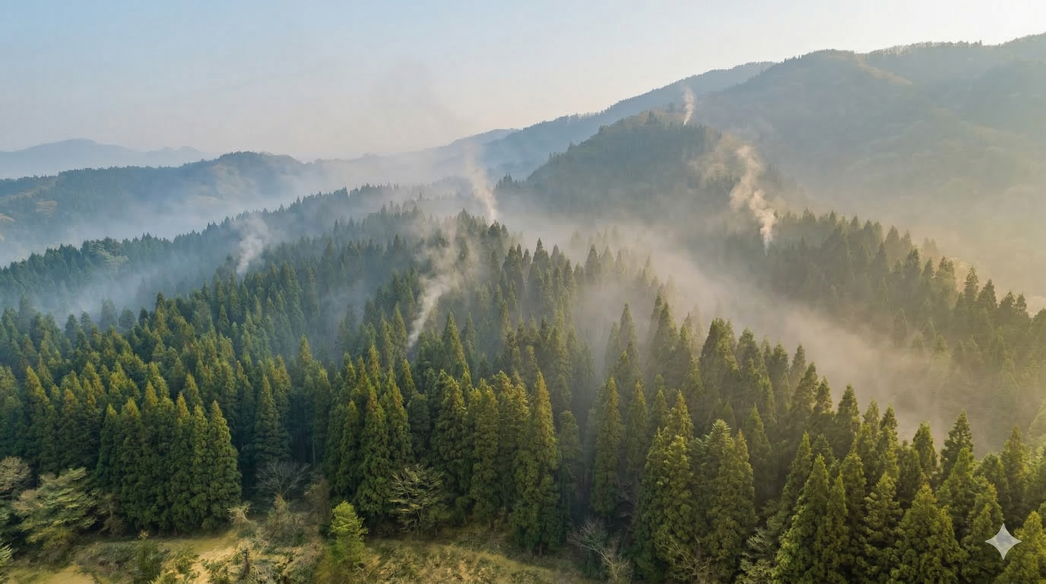 花粉症でマスクをした人